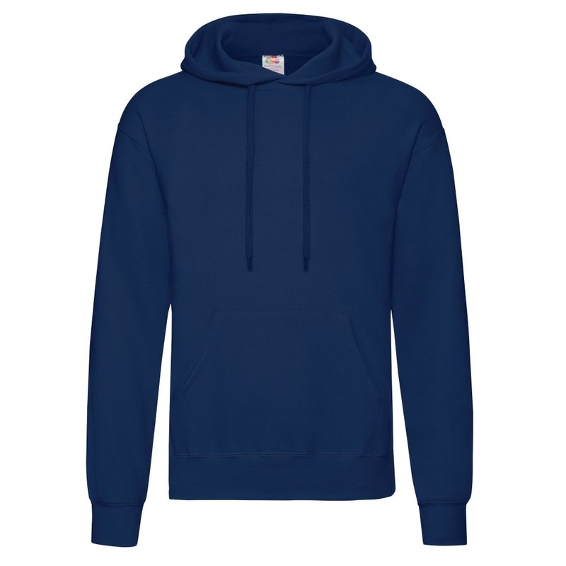 Fruit Of The Loom Unisex Adults Classic Hooded Sweatshirt In Blue