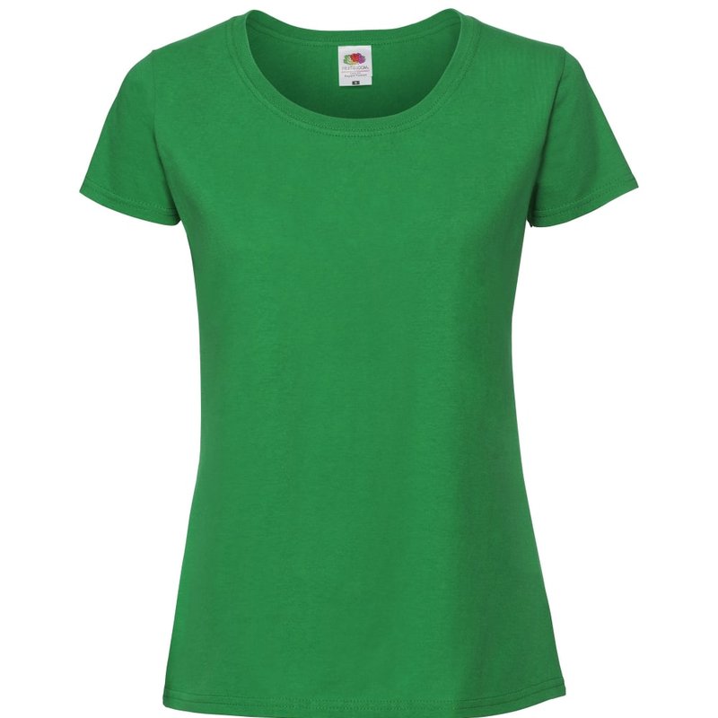 Fruit Of The Loom Womens/ladies Fit Ringspun Premium Tshirt In Green