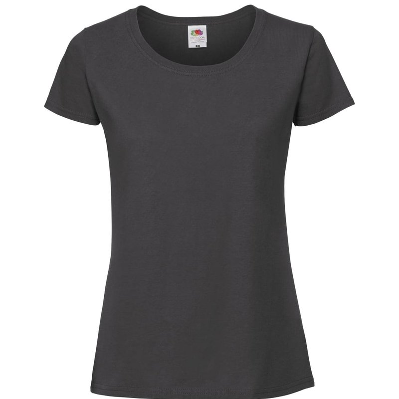 Fruit Of The Loom Womens/ladies Fit Ringspun Premium Tshirt In Grey