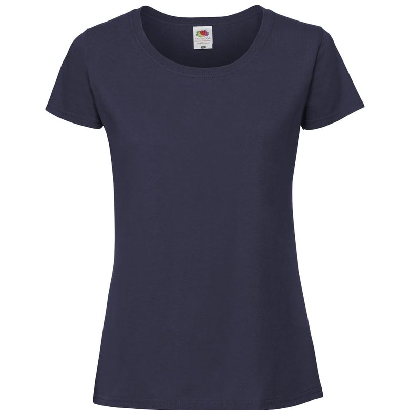 Fruit Of The Loom Womens/ladies Fit Ringspun Premium Tshirt In Blue