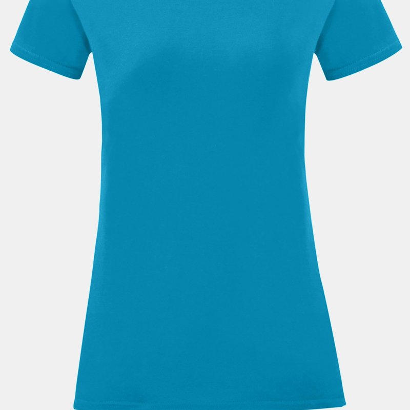 Fruit Of The Loom Womens/ladies Iconic T-shirt In Blue