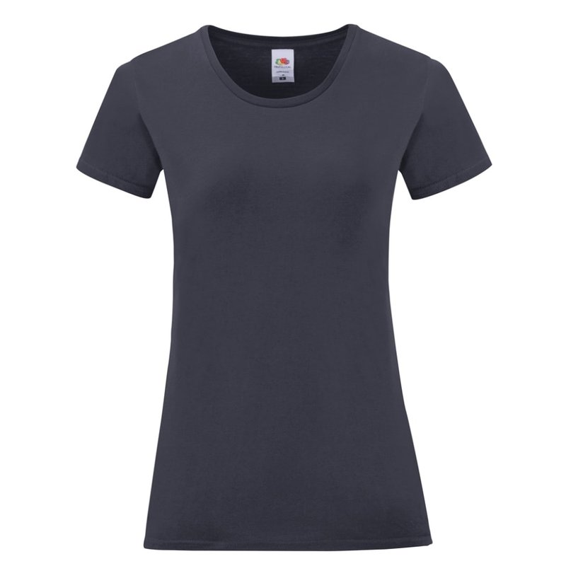 Fruit Of The Loom Womens/ladies Iconic T-shirt In Blue