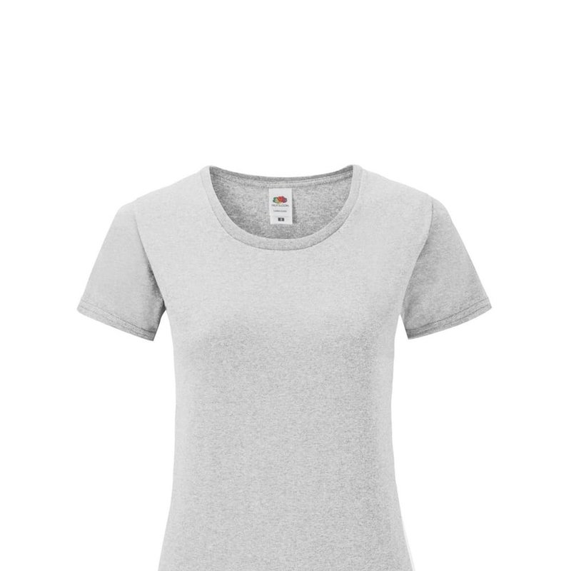 Shop Fruit Of The Loom Womens/ladies Iconic T-shirt In Grey