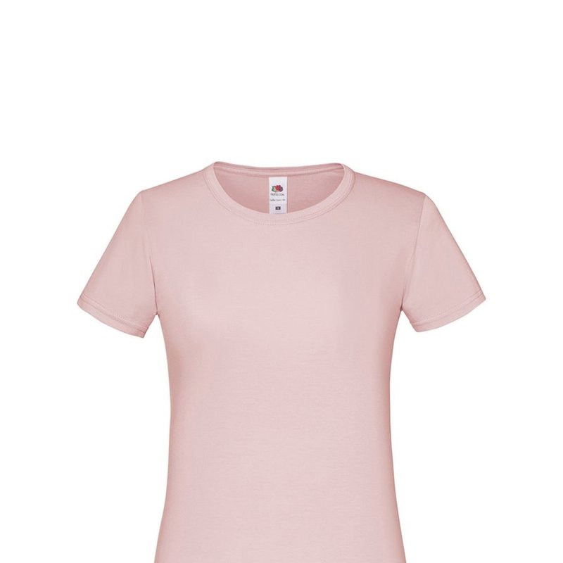 Fruit Of The Loom Womens/ladies Iconic T-shirt In Pink