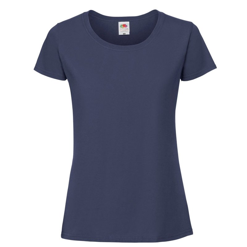 Fruit Of The Loom Womens/ladies Ringspun Premium T-shirt In Blue