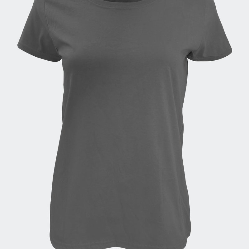 Fruit Of The Loom Womens/ladies Short Sleeve Lady-fit Original T-shirt In Light Graphite