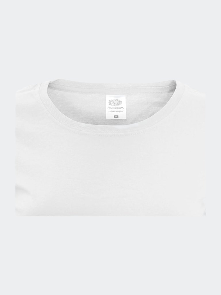 Womens/Ladies Short Sleeve Lady-Fit Original T-Shirt - White