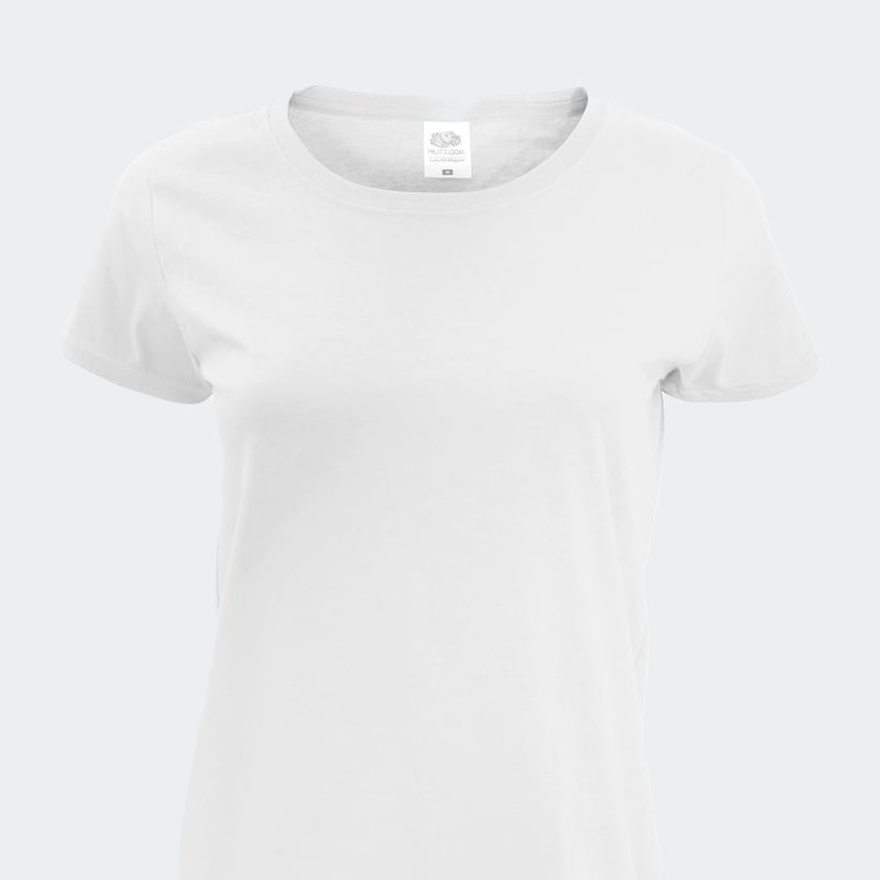 Fruit Of The Loom Womens/ladies Short Sleeve Lady-fit Original T-shirt In White