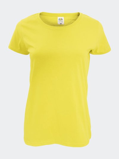 Fruit of the Loom Womens/Ladies Short Sleeve Lady-Fit Original T-Shirt - Yellow product