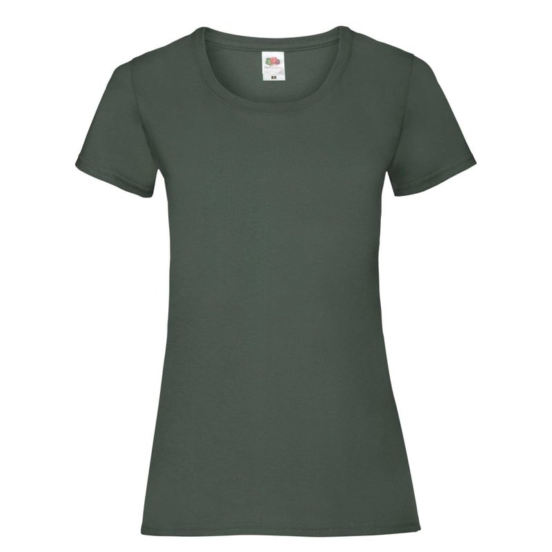 Fruit Of The Loom Womens Lady-fit Valueweight Short Sleeve T-shirt Pack In Green