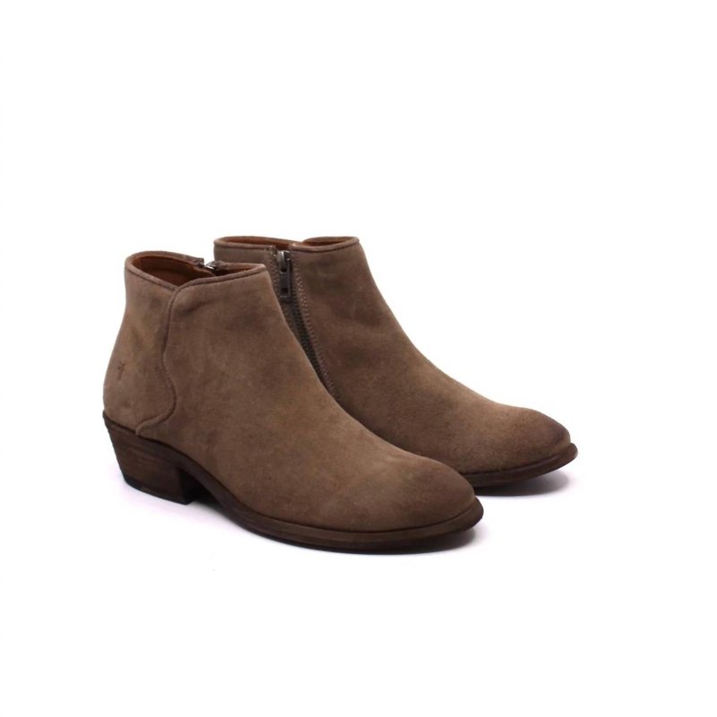 Shop Frye Carson Piping Bootie In Brown
