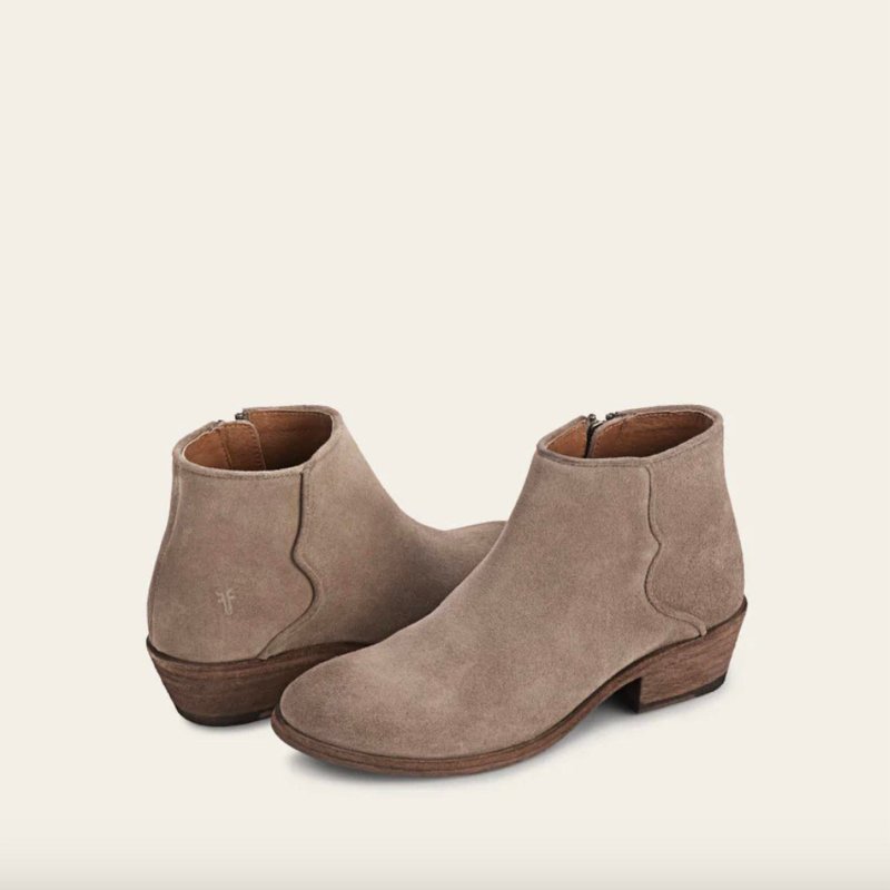 Shop Frye The Carson Piping Bootie In Brown