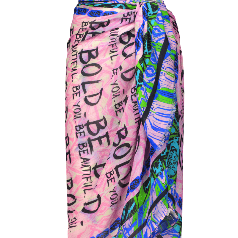 Furkat & Robbie Be Bold Sarong+scarf In Purple