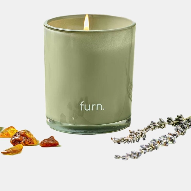 Furn Amazonia Botanica Glass Scented Candle In Green