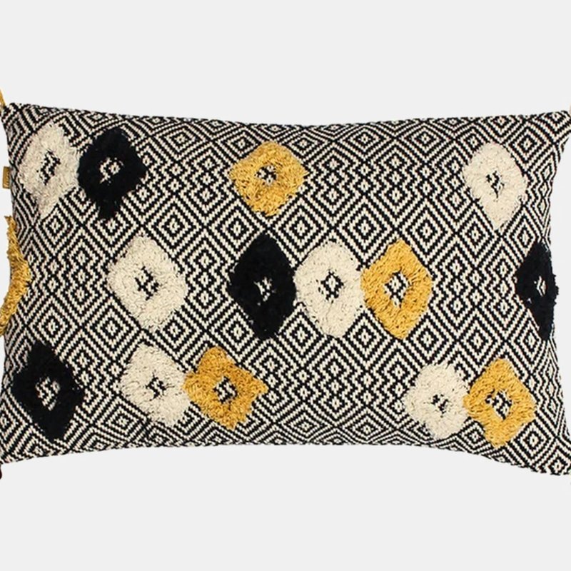 Furn Benji Tufted Throw Pillow Cover In Black