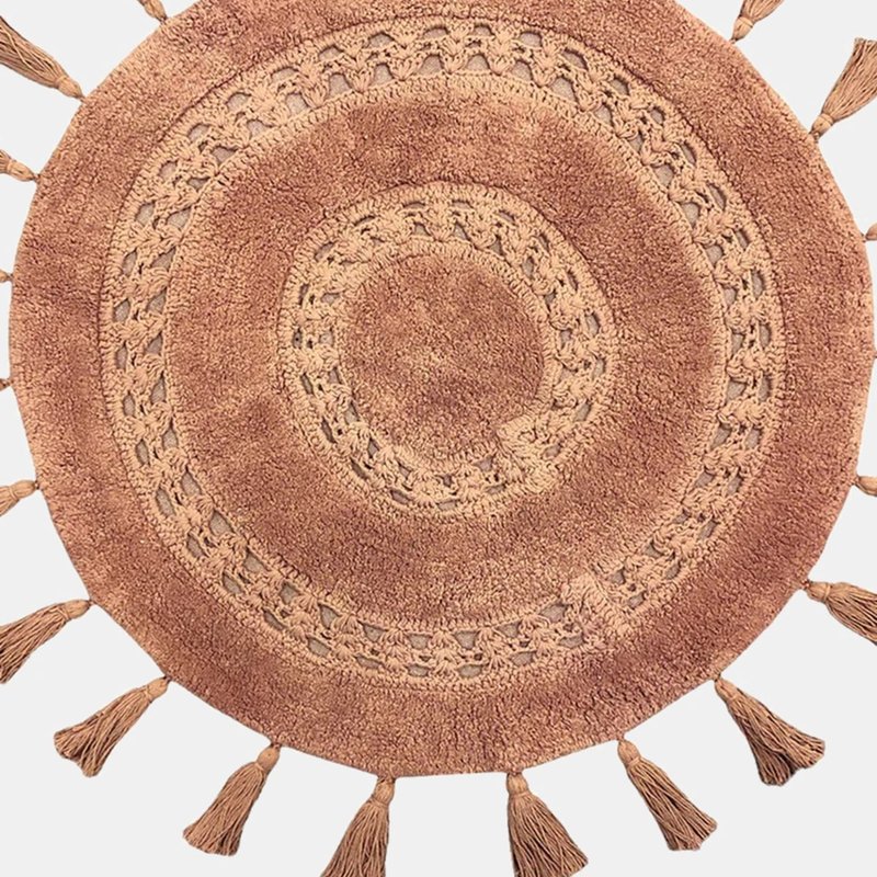 Furn Circle Tassel Mandala Bath Mat One Size In Brown
