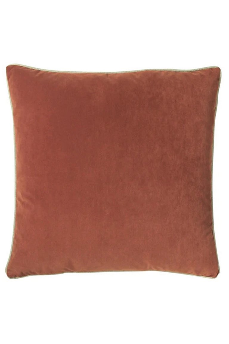 Cohen Velvet Throw Pillow Cover- Brick Red - Brick Red