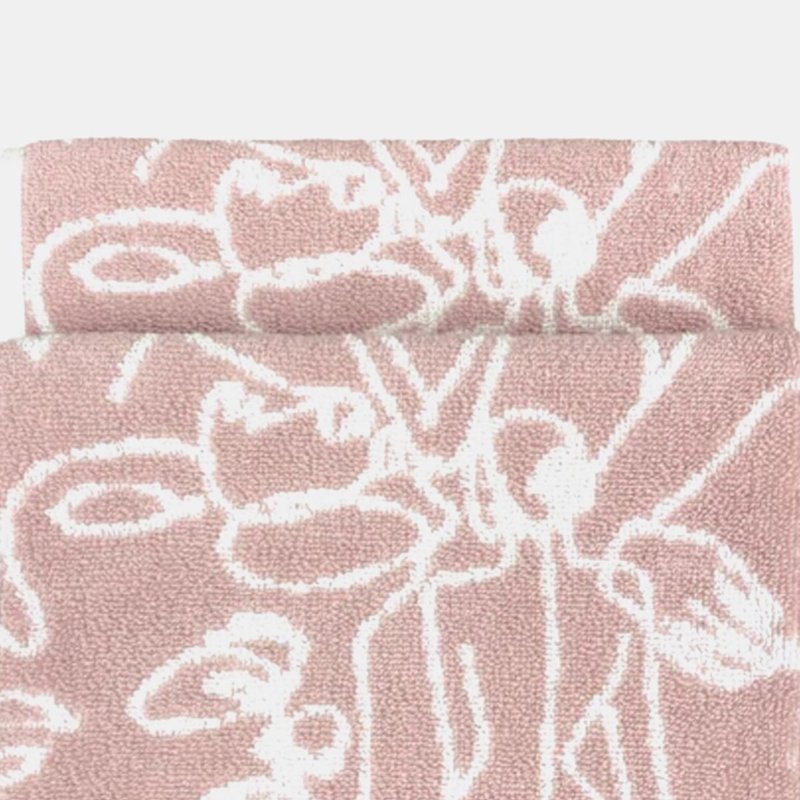 Furn Everybody Abstract Jacquard Hand Towel In Pink