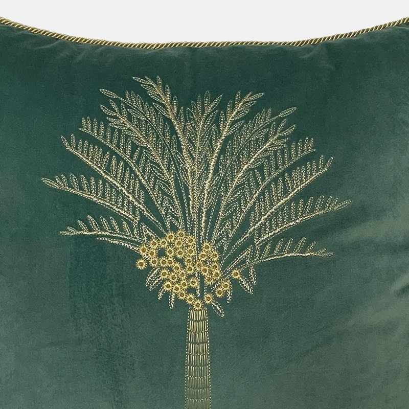 Shop Furn Palm Tree Cushion Cover (mint) (one Size) In Green