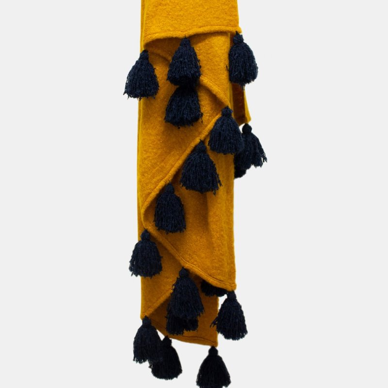 Furn Romily Throw Blanket (gold/navy) (one Size) (one Size) In Yellow