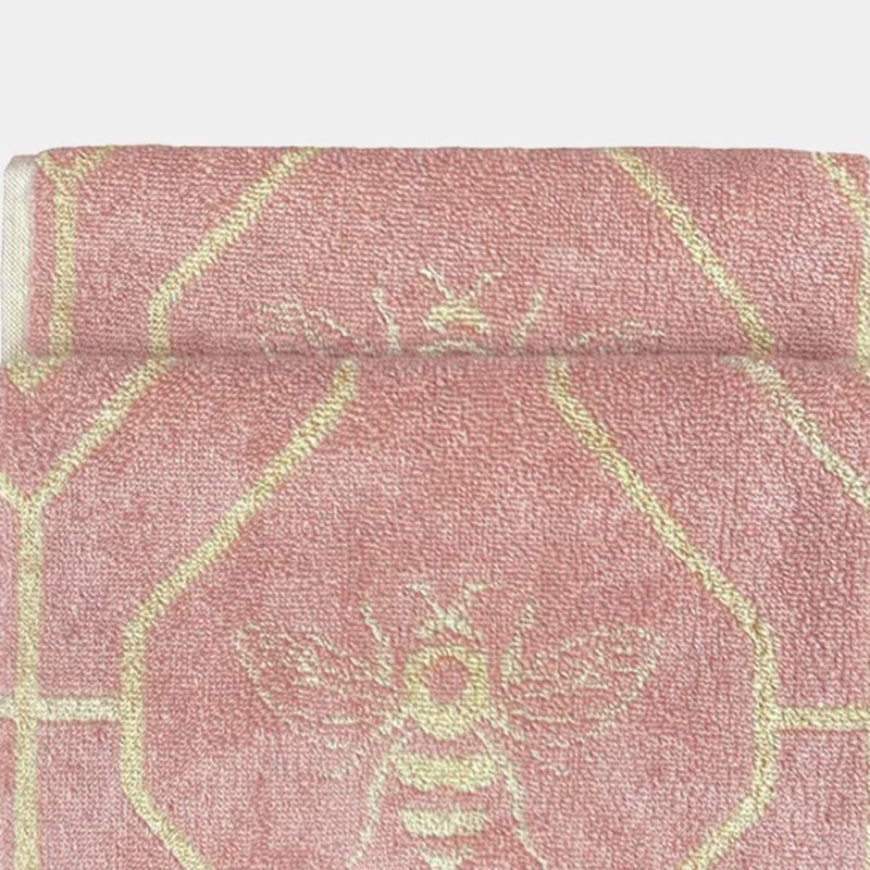 Furn Geometric Jacquard Hand Towel In Pink