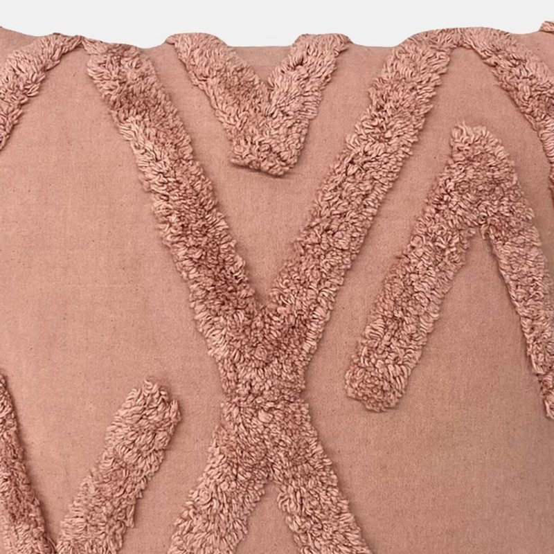 Furn Kamjo Tufted Geometric Throw Pillow Cover Blush In Pink