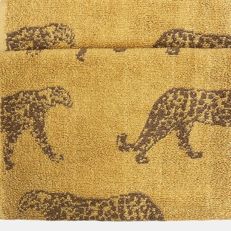 Furn Leopard Jacquard Hand Towel In Gold