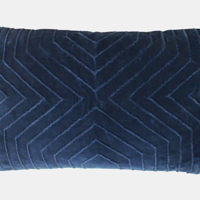 Furn Mahal Geometric Throw Pillow Cover In Blue
