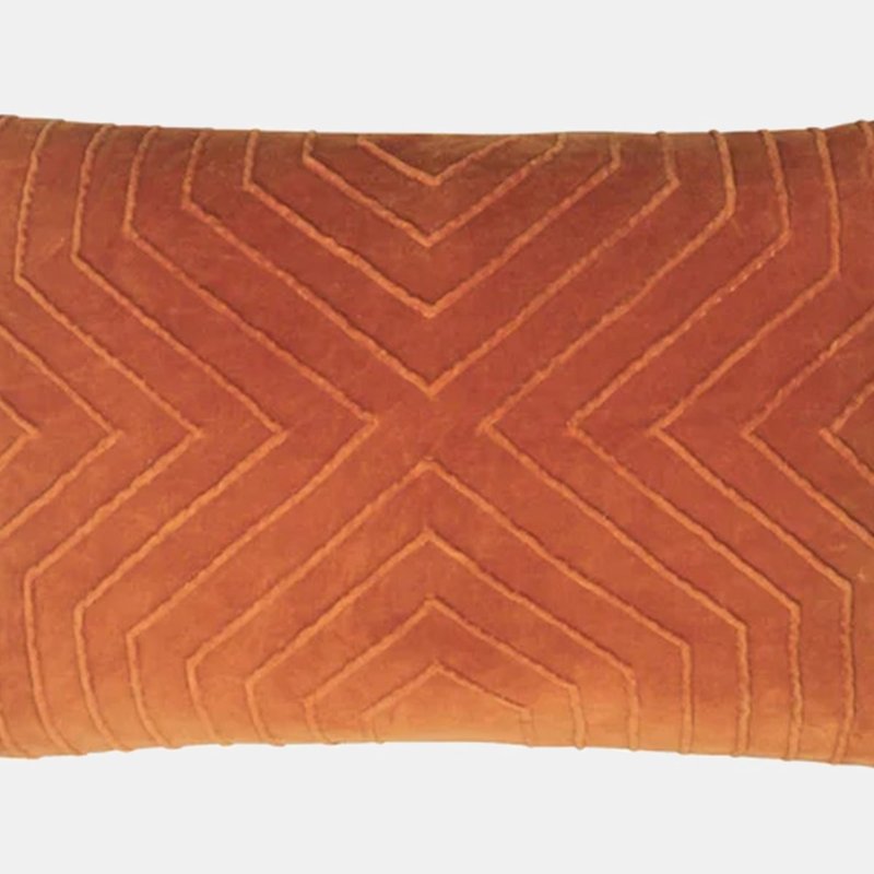 Furn Mahal Geometric Throw Pillow Cover In Brown
