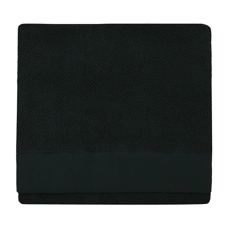 Furn Textured Weave Bath Towel In Black