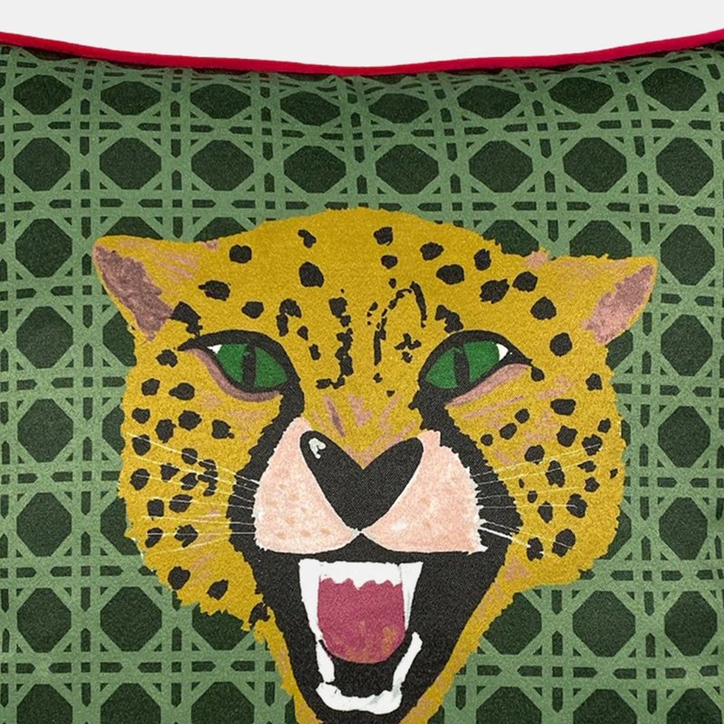 Furn Untamed Cheetah Throw Pillow Cover (one Size) In Green