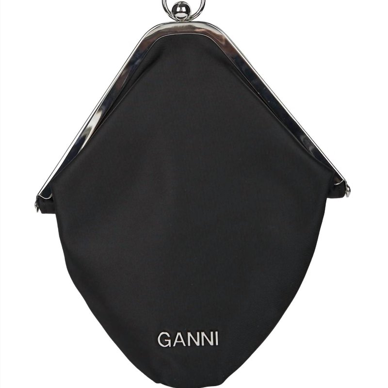 Shop Ganni Diamond Bangle Clutch In Black