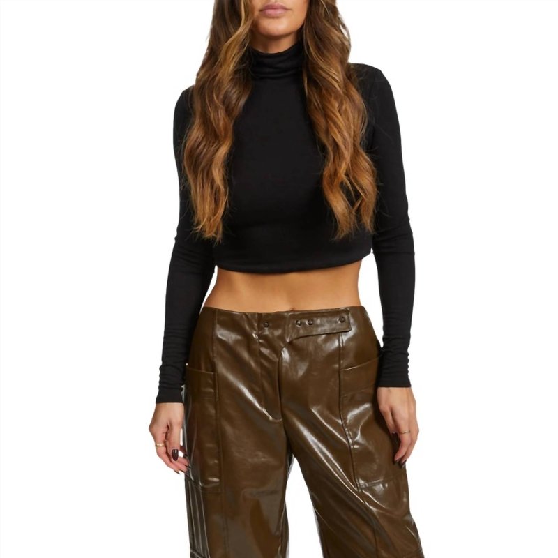 Shop Ganni Faux Leather Trousers In Brown