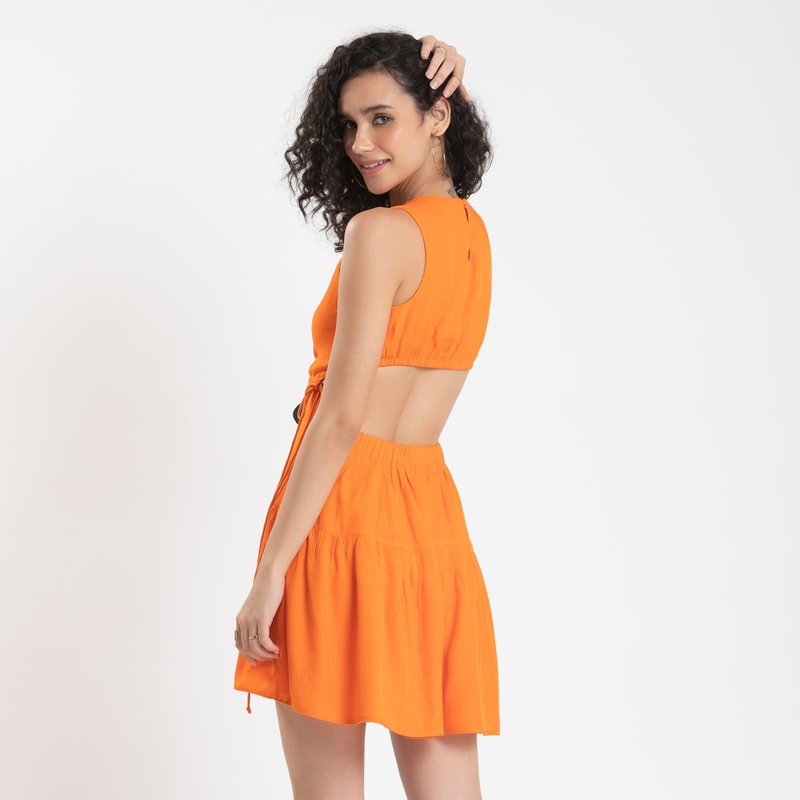 Garrie B Lexi Cutout Mini Dress In Orange