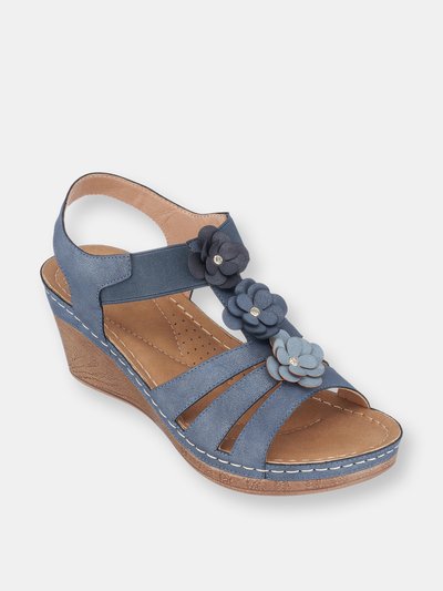 GC SHOES Beck Navy Wedge Sandals product