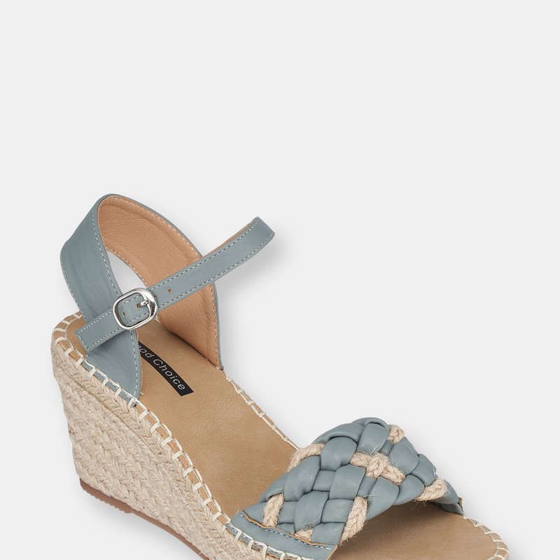 Shop Gc Shoes Cati Blue Espadrille Wedge Sandals