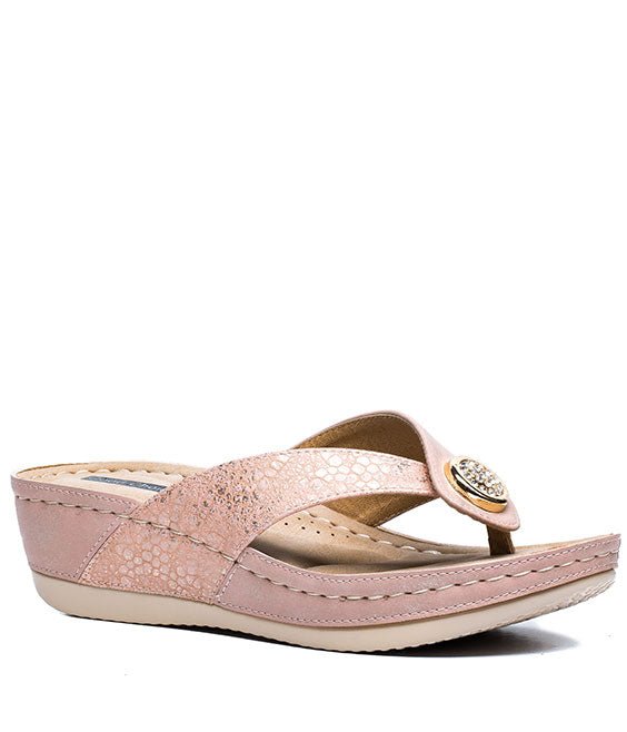 Gc Shoes Dafni Blush Wedge Sandals In Pink