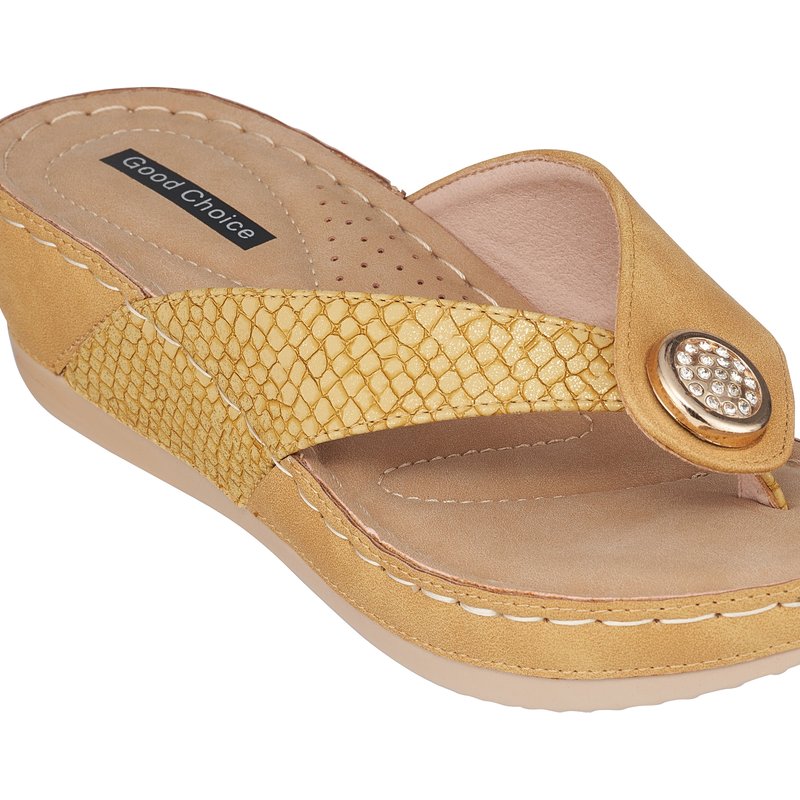 Shop Gc Shoes Dafni Yellow Wedge Sandals