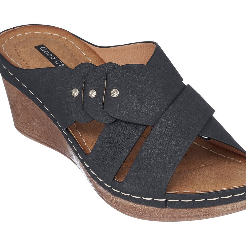 Shop Gc Shoes Dorty Black Wedge Sandals