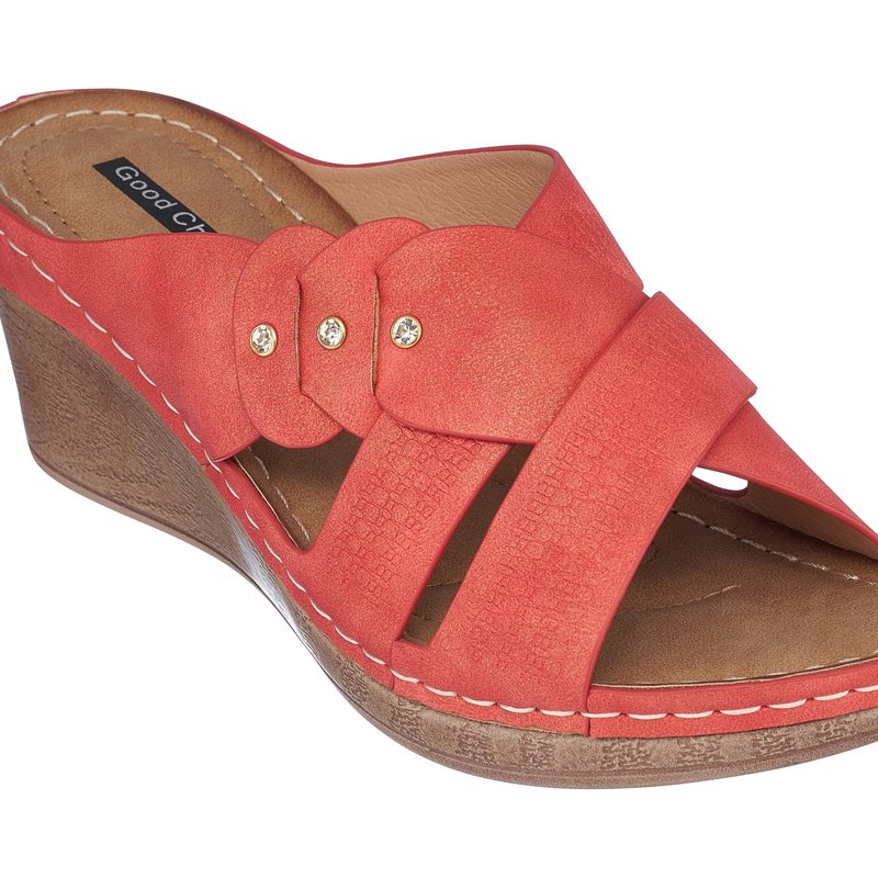 Gc Shoes Dorty Red Wedge Sandals