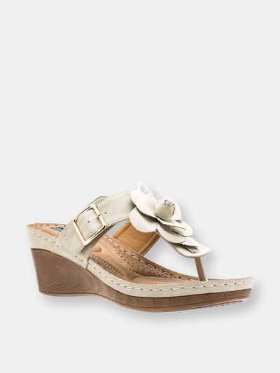 GC SHOES Flora Natural Wedge Sandals product