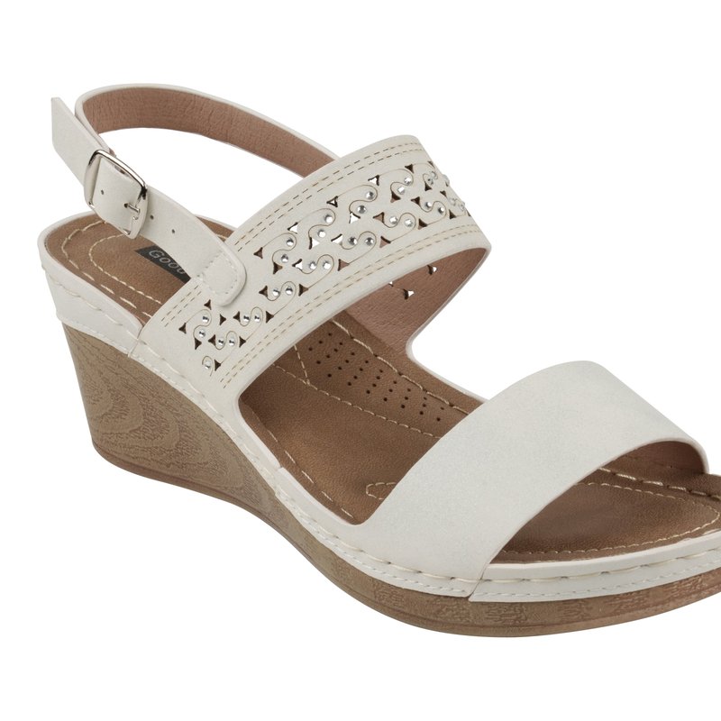 Shop Gc Shoes Foley White Wedge Sandal