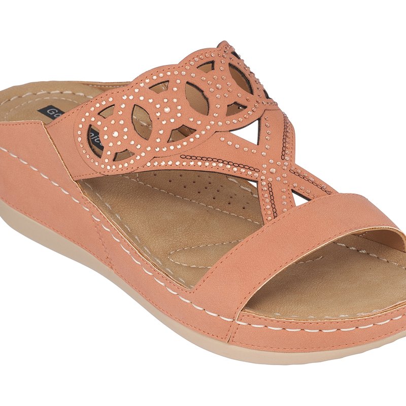 Shop Gc Shoes Ganni Orange Wedge Sandals