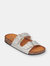 Holly Silver Footbed Sandals - Silver
