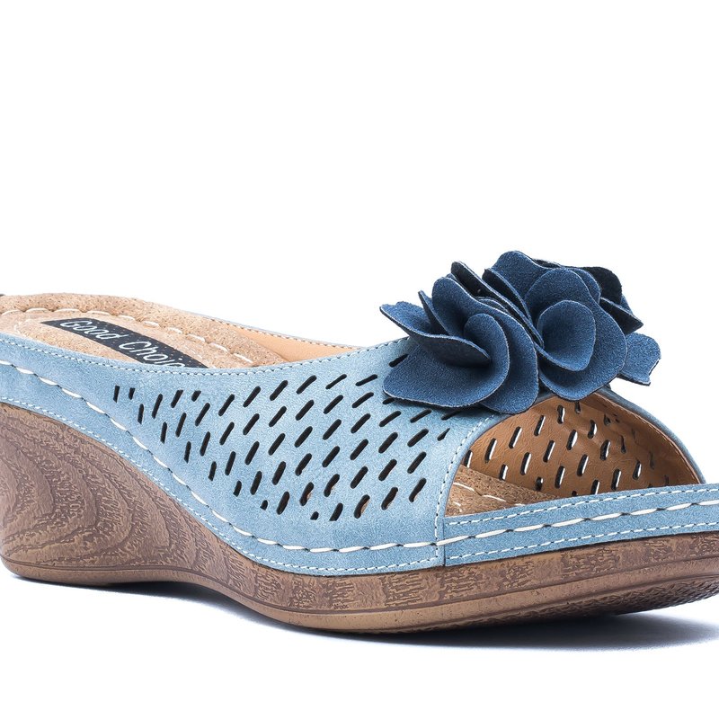 Gc Shoes Juliet Blue Wedge Sandals