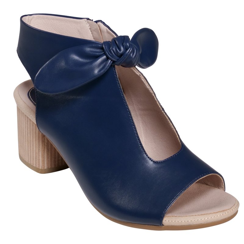 Gc Shoes Women's Kimora Knot Detail Block Heel Dress Sandals In Blue