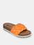 Lesley Orange Footbed Sandals - Orange