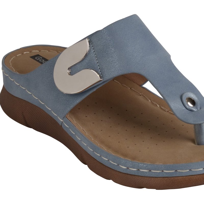 Shop Gc Shoes Sam Blue Thong Flat Sandals