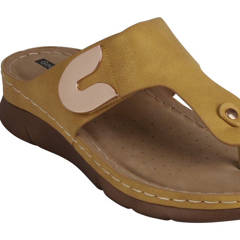 Shop Gc Shoes Sam Yellow Thong Flat Sandals