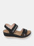 Samar Black Wedge Sandals